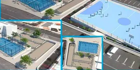 Campo de bolas y pista de pádel en Tinajo