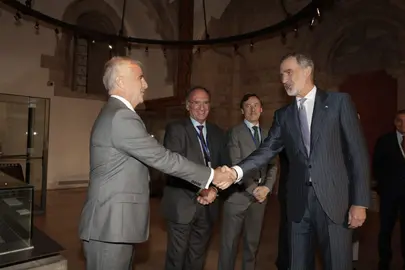 Manuel Fajardo Palarea, senador, con el Rey.