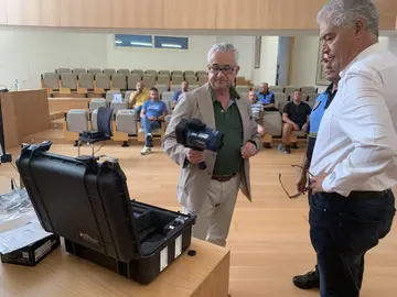 El alcalde de Tías en la presentación.