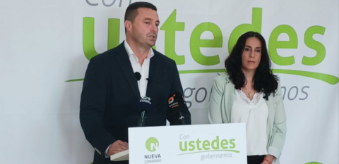 Óscar Noda y Daisy Villalba, consejeros de NC en el Cabildo.