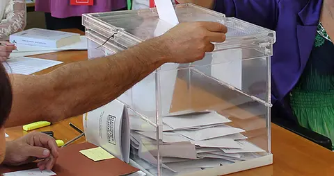 Votación electoral.