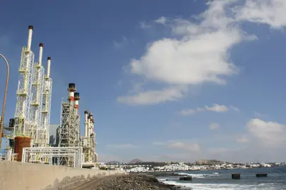Central eléctrica de Endesa en Arrecife.