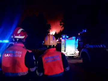 Bomberos de Lanzarote en Tenerife.