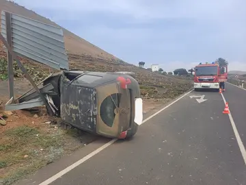 Vehículo accidentado.