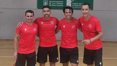 Los árbitros lanzaroteños.