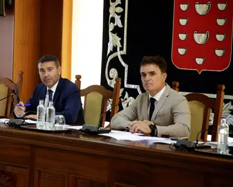 El presidente del Cabildo y el responsable de SPEL Lanzarote.