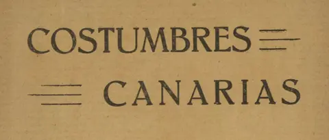 Portada del libro 'Costumbres Canarias'. (2)