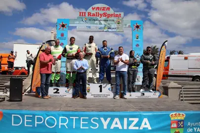 Podio del RallySprint Yaiza 2023.