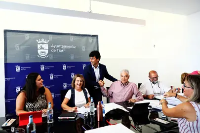 Momento previo a la reunión.