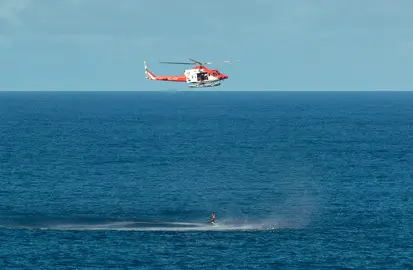 Helicóptero del GES. EFE, Adriel Perdomo.