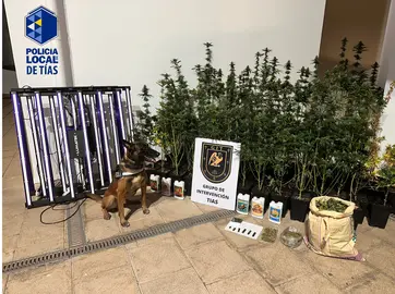 Material incautado por la Policía Local de Tías.