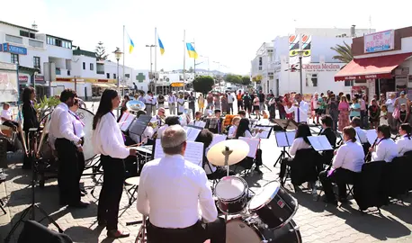Banda de Yaiza en actuación el Día de Canarias.