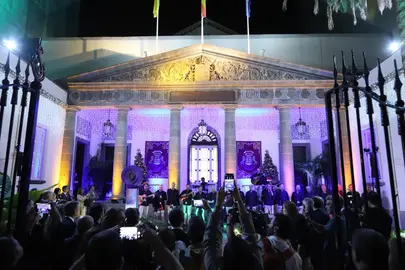 Inauguración del Belén y encendido de la iluminación navideña en el Parlamento de Canarias 2023.