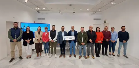 El Grupo de Gobierno municipal de Arrecife en el acto de presentación de los presupuestos para 2024.