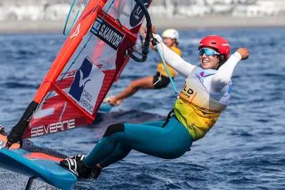 Sharon Kantor, campeona del mundo de iQFOiL. © Sailing Energy/Marina Rubicón