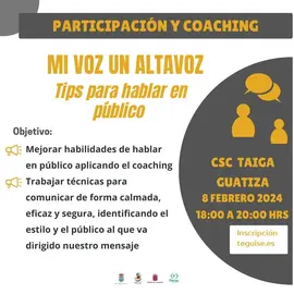 Cartel Taller de Participación.