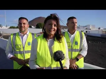 El Cabildo supervisa las obras del nuevo parque en Tahíche.