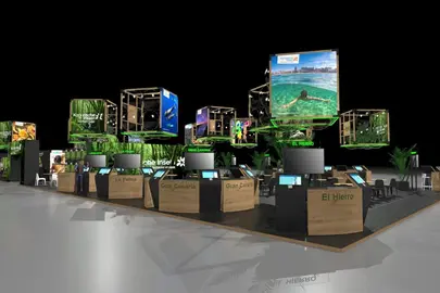 Infografía del stand de Canarias en la ITB