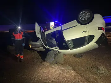 Vuelco de vehículo.