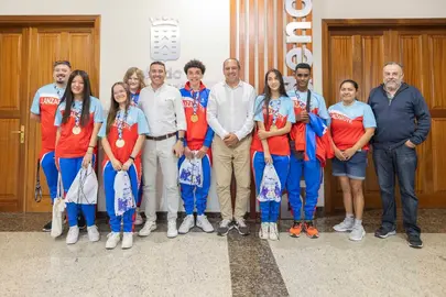 Recibimiento al equipo ganador