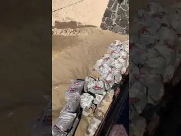 Aguas residuales en Playa Blanca.