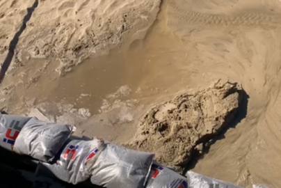 Aguas residuales en Playa Blanca.