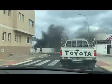 Incendio en la obra abandonada de Argana Alta.