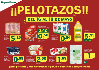 HiperDino lanza una nueva campaña de pelotazos.