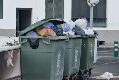 Contenedores de basura en San Bartolomé.
