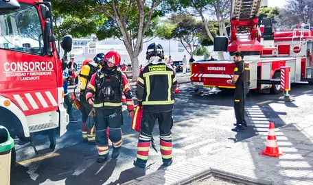 Simulacro de bomberos.