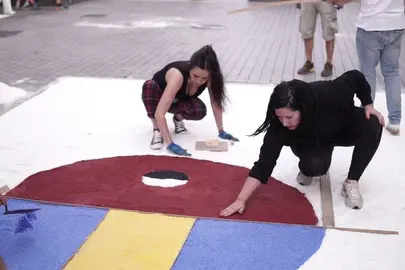 Elaboración de las alfombras de sal