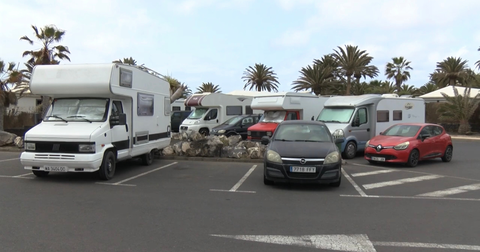 Autocaravanas en Costa Teguise.
