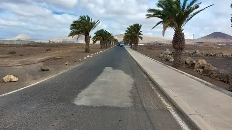 Accesos al Cementerio Municipal de Arrecife que serán reasfaltados la semana próxima.