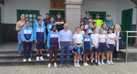 Alumando del CEIP Benito Méndez en la Semana de la Administración Abierta.