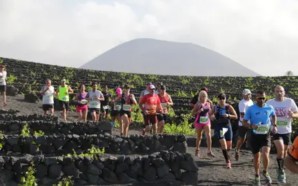 Wine Run Lanzarote. Imagen de archivo.