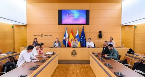 Reunión consejero Industria en Tenerife.