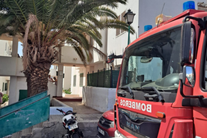 Zona de la vivienda incendiada.