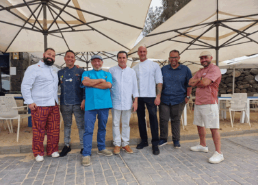 Gonzalo Calzadilla, Maikel López, Luis Benito, Domingo Rivero, Germán Blanco, Rubén Rivera y Yeray Gil