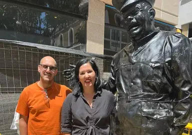 Estatua del 'Pollo de Arrecife'.