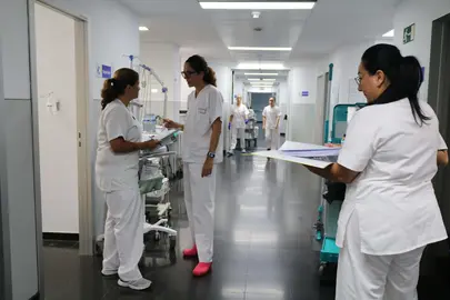 Profesionales en el hospital
