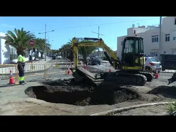 Socavón en Argana Alta.