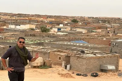 Yoné Caraballo en el campo de refugiados de Tinfud