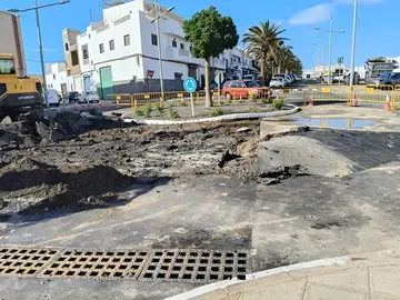 El barrio de Argana Alta, afectado por una nueva rotura en una tubería.