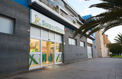 Fachada de SuperDino El Charco, en Fuerteventura.