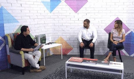 Alejandro Ramírez y Cova Bertrand en el Magazine