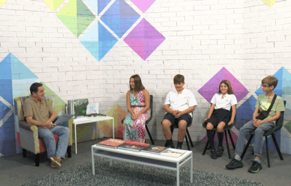 Claudia Carrasco, Pablo Toledo, Julieta Cabrera e Ignat Hontarenko en el Magazine