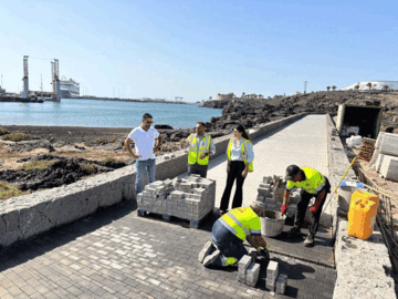 Obras en la playa