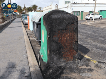 Contenedor quemado