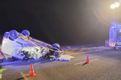 El vehículo siniestrado