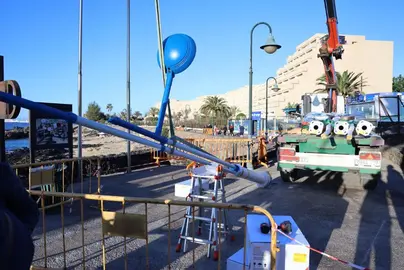 Colocación de luminarias